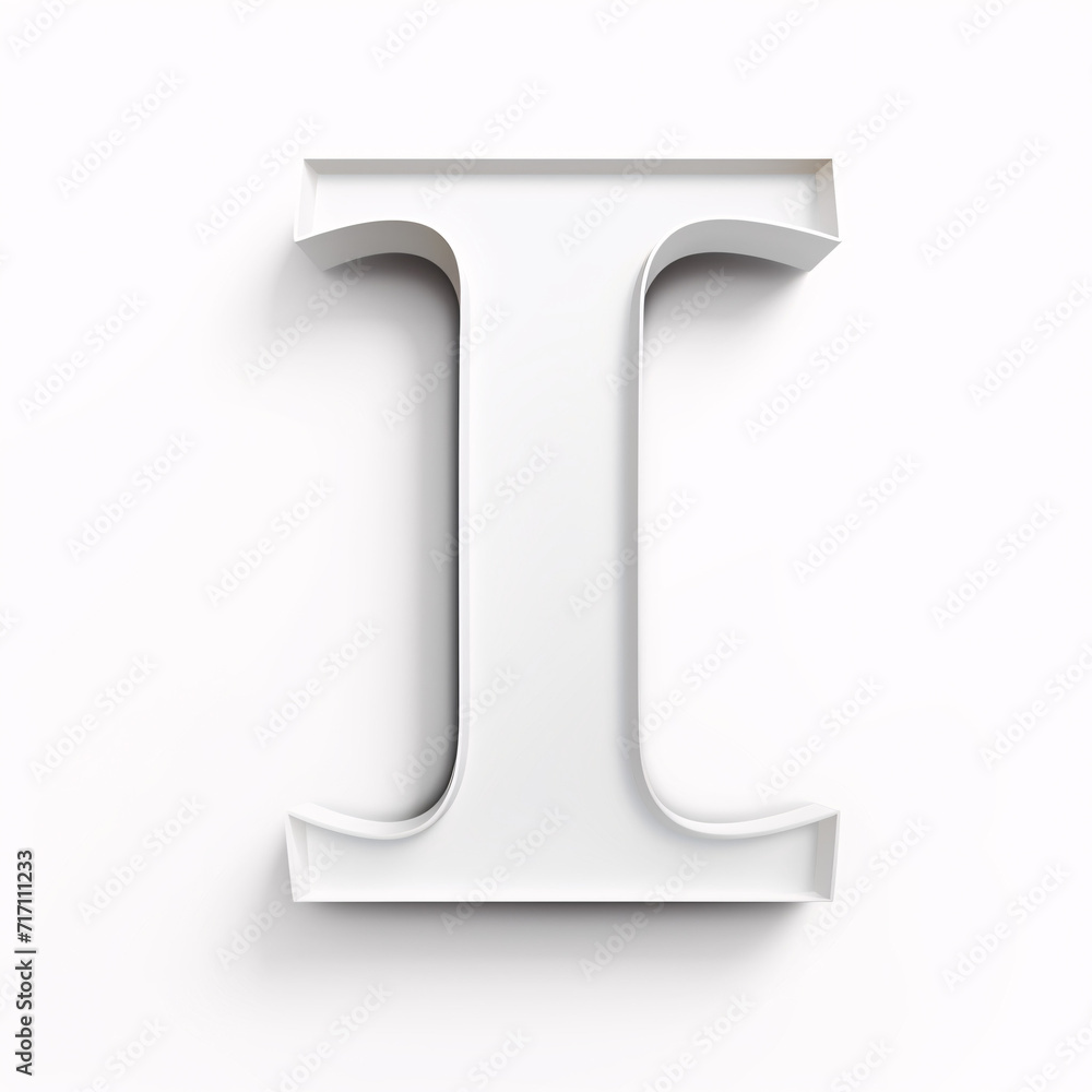 letter I isolated on a white background letter I isolated on a white background