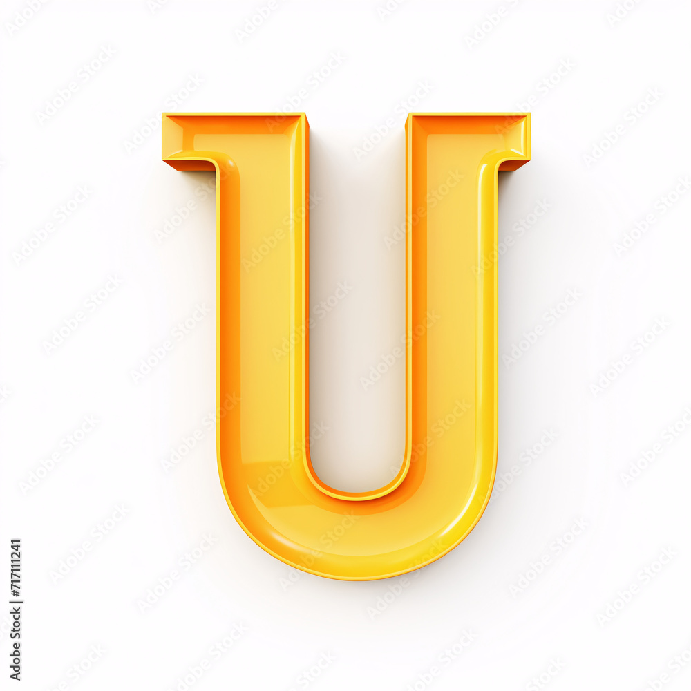 letter U isolated on a white background letter U isolated on a white background