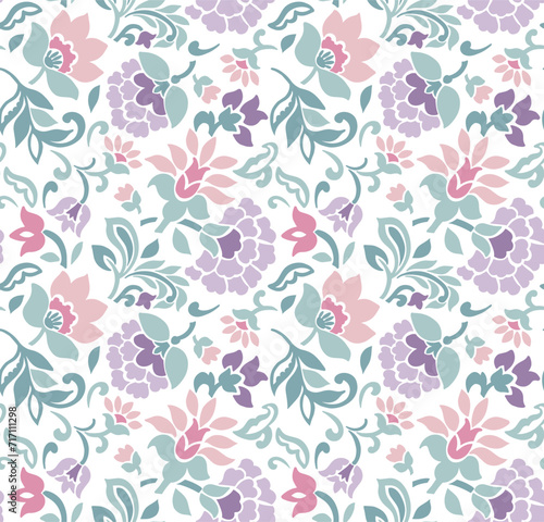 seamless floral pattern Jacobean floral design floral repeat vector file bock floral print