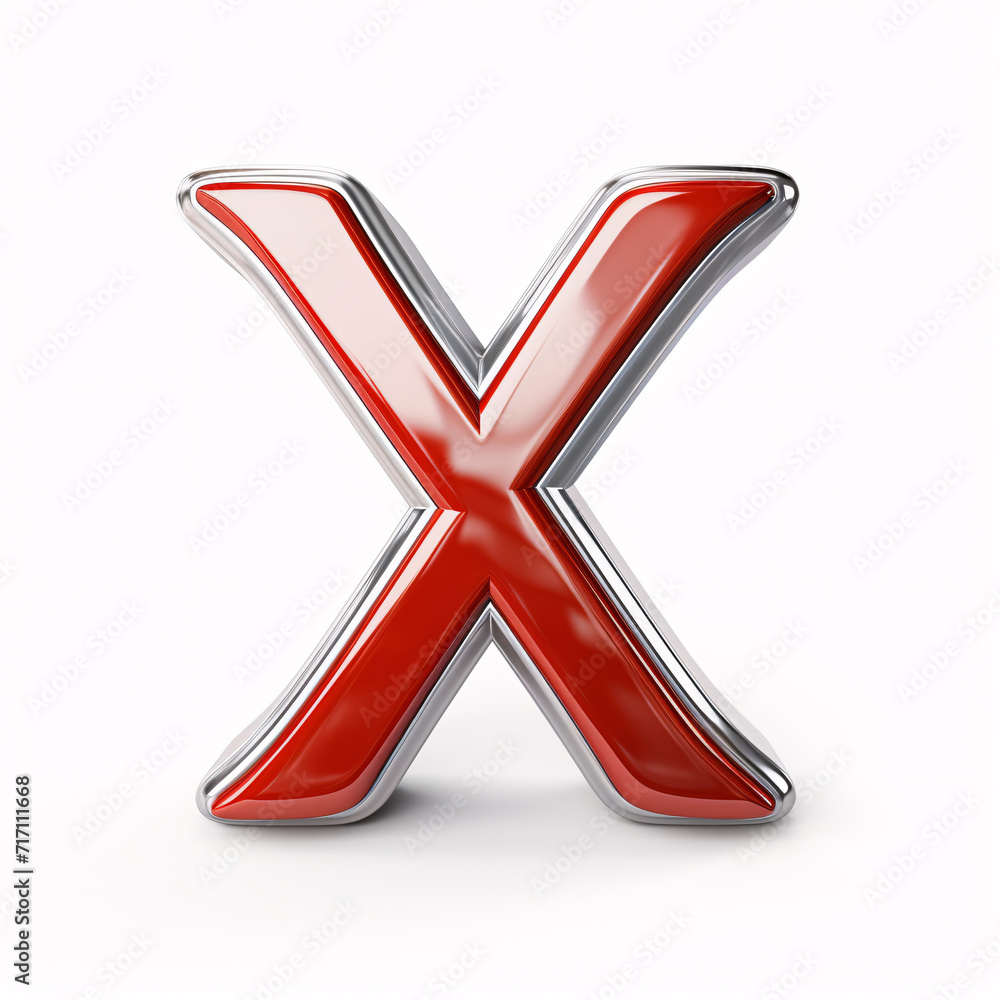 letter X isolated on a white background letter X isolated on a white background