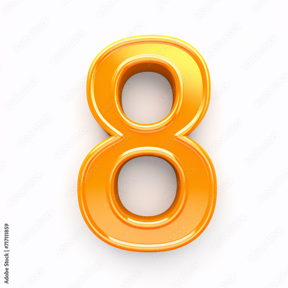 number 8 isolated on a white background number 8 isolated on a white background