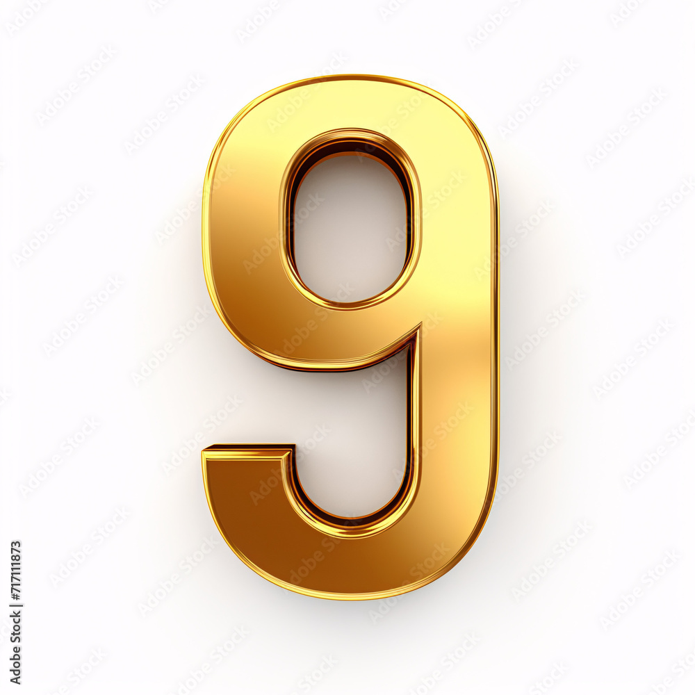 number 9 isolated on a white background number 9 isolated on a white background