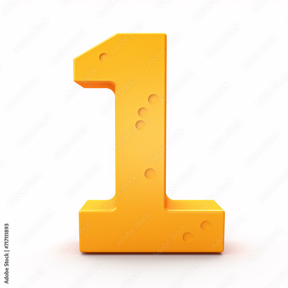 number 1 isolated on a white background number 1 isolated on a white background