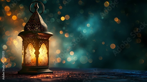 background with lantern to the holiday Mubarak
