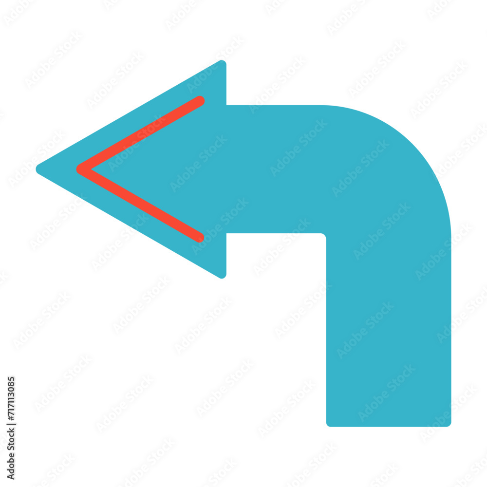 Turn Left Flat Icon Turn Left Flat Icon