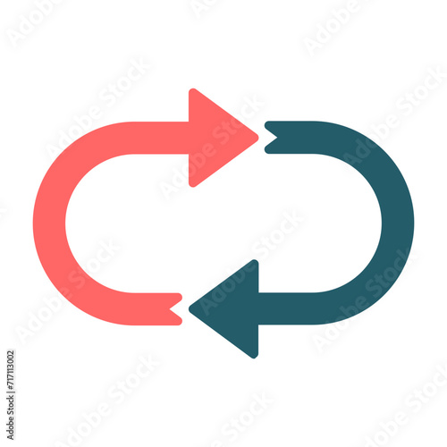 Repeat Sign Flat Icon Free Download Repeat Sign Flat Icon - GFXLoad