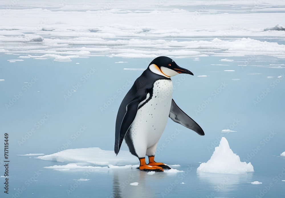 Obraz premium penguin on ice