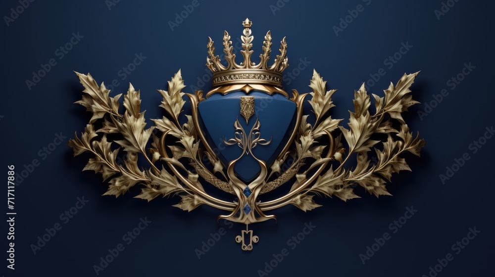 a blue background with a royal-style design, showcasing a website for a gold agency, the regal essence with intricate details and design elements that convey sophistication. a blue background with a royal-style design, showcasing a website for a gold agency, the regal essence with intricate details and design elements that convey sophistication.