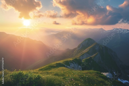 sunrise in the mountains