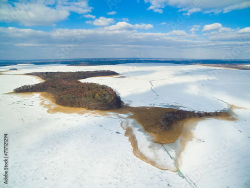 Upalty island on the frozen...