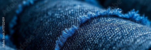 Denim Texture: Blue Cotton Fabric Fashion in Casual Jeans Style