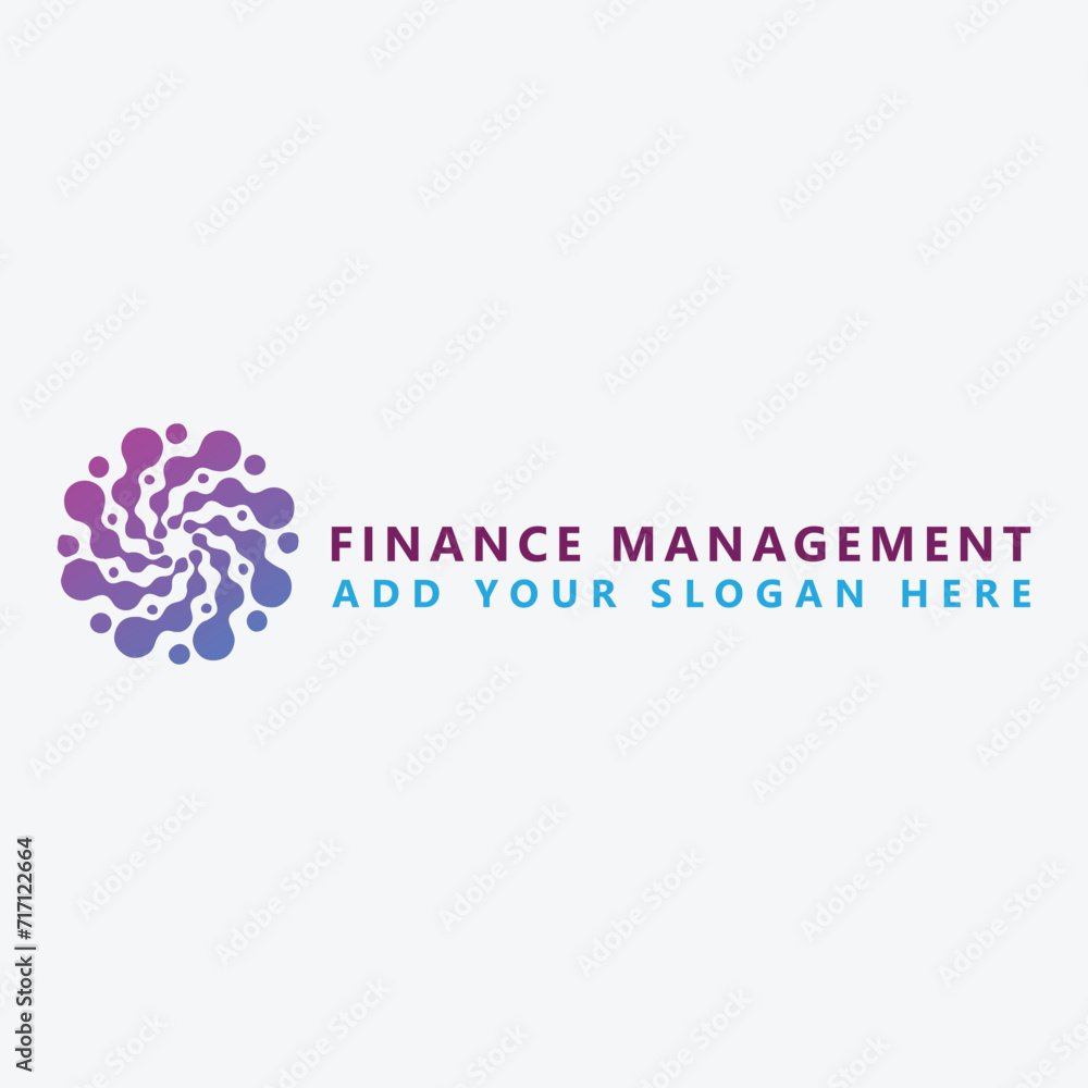 finance business management logo design vector