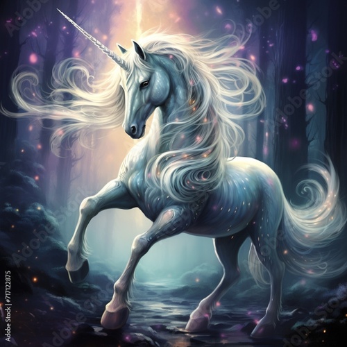 A unicorn is a mythical creature that is often profound Ai generated art © ParthoArt