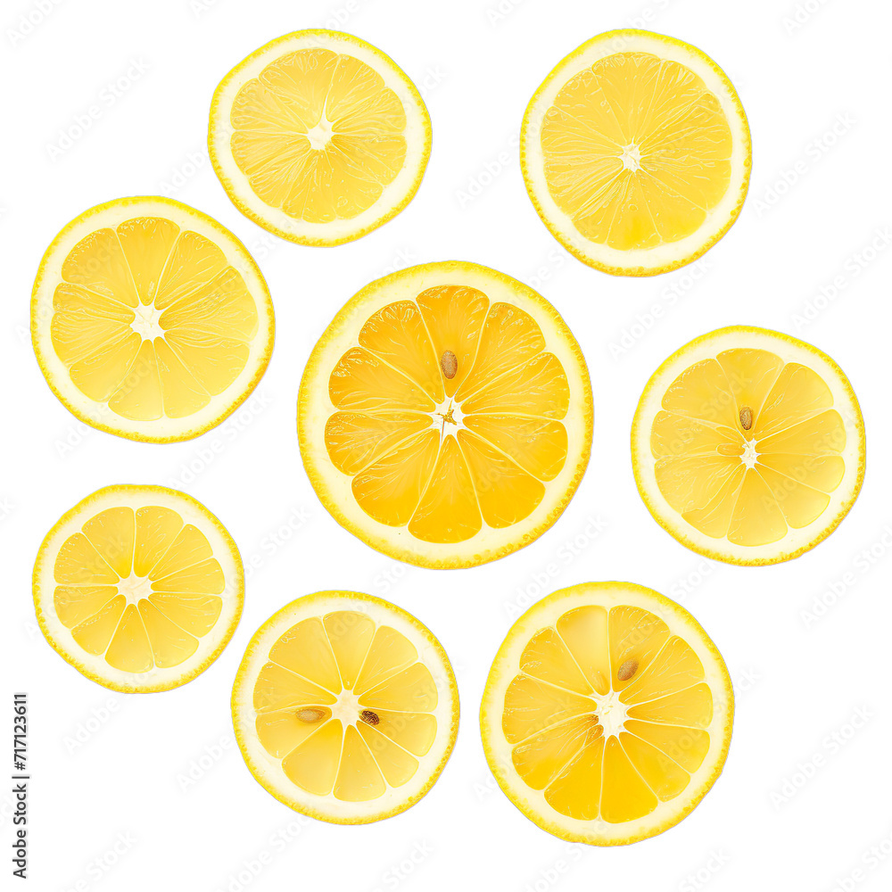 Set of Lemons on transparent background, isolated, png Set of Lemons on transparent background, isolated, png