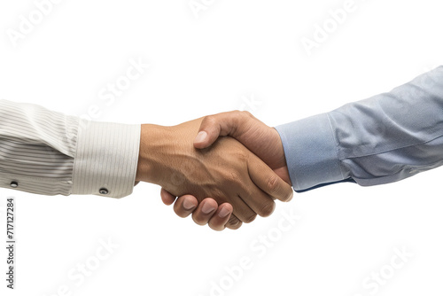 Businessman handshake isolated on transparent background