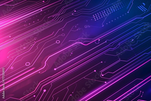 Abstract Neon Circuit Board Design Background