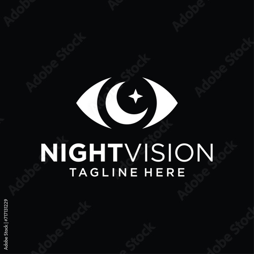 Night Vision Logo Design. Simple and Modern. Vector illustration