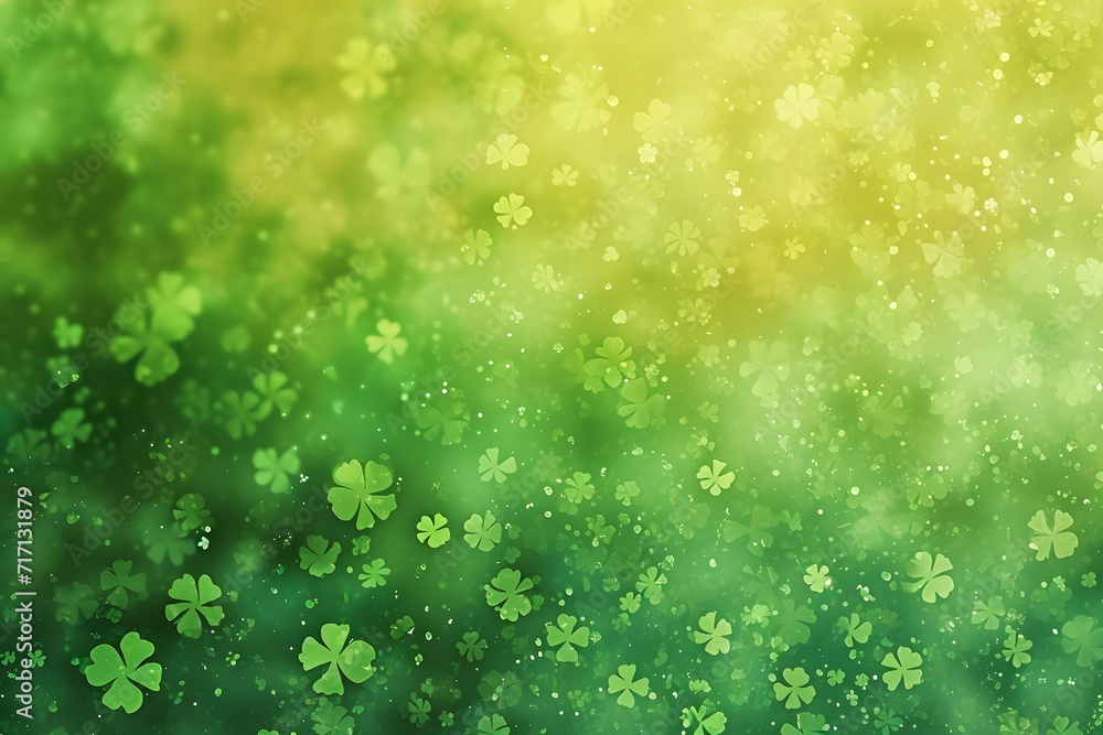Shamrocks on Green Background Shamrocks on Green Background