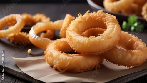 fried onion rings ai generated