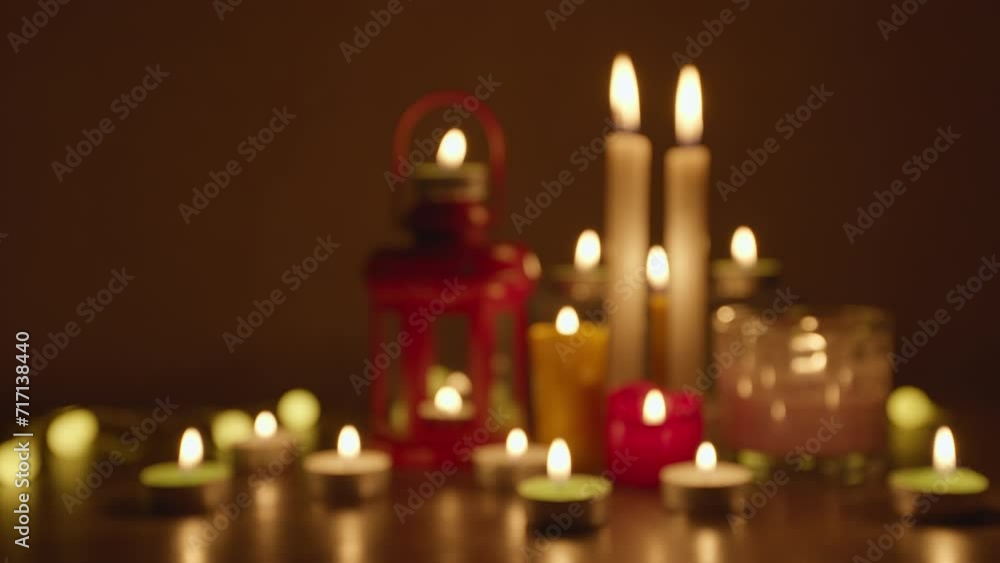 Burning candles in the dark. Romantic evening concept. Burning candles in the dark. Romantic evening concept.