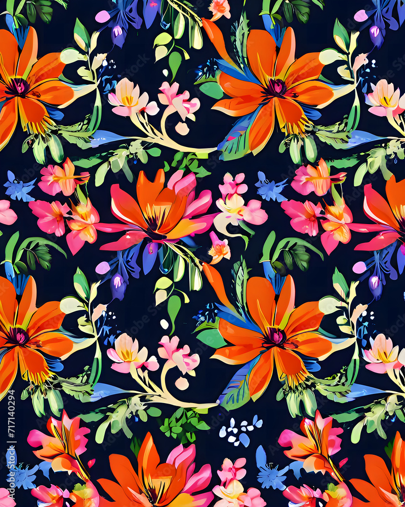 Flower, Plant And Butterfly Pattern Flower, Plant And Butterfly Pattern