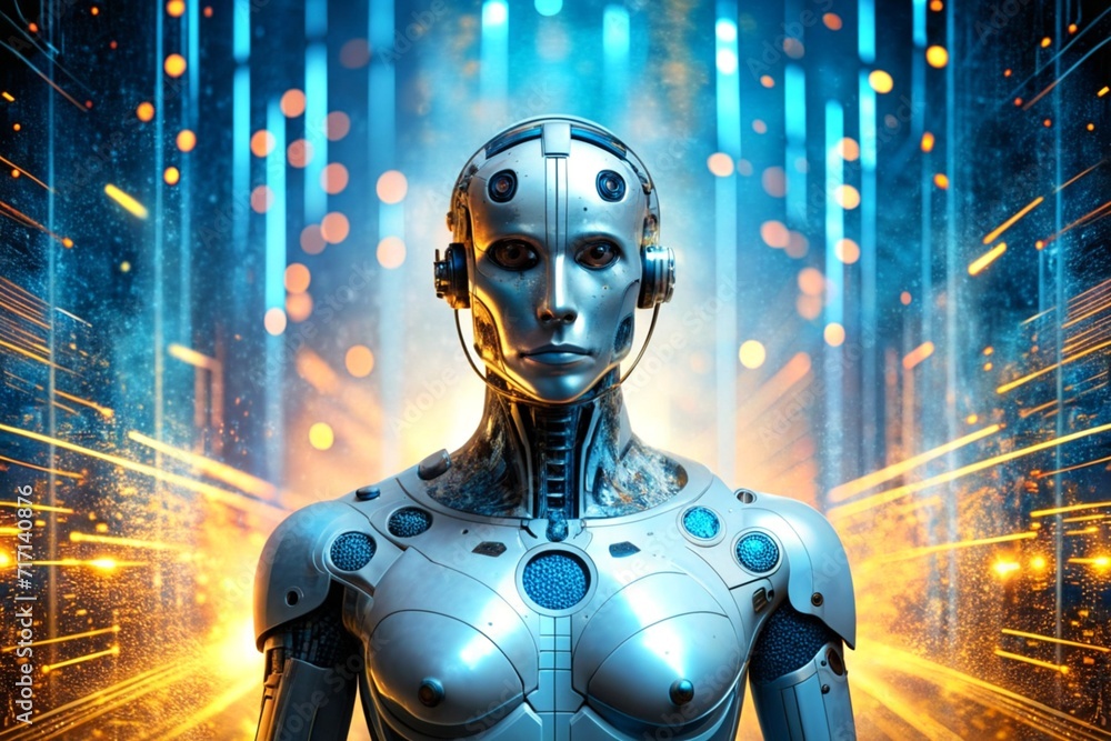 Abstract AI-Powered Robotic Innovation Background Abstract AI-Powered Robotic Innovation Background