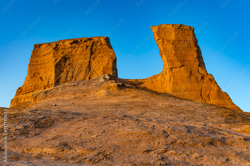 Iran. Lut Desert, rock formations (Persian: Dash-e Lut, was included on UNESCO's World Heritage List)