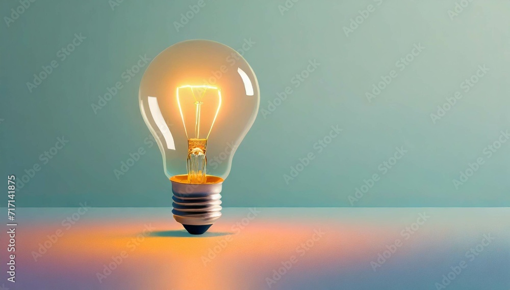 Light Bulb with background and Empty Space for Text