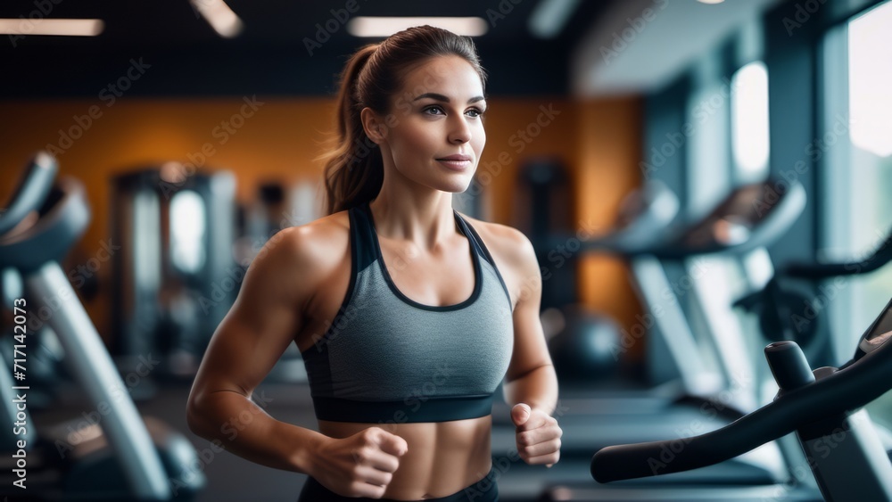 woman exercising in gym ai generated woman exercising in gym ai generated