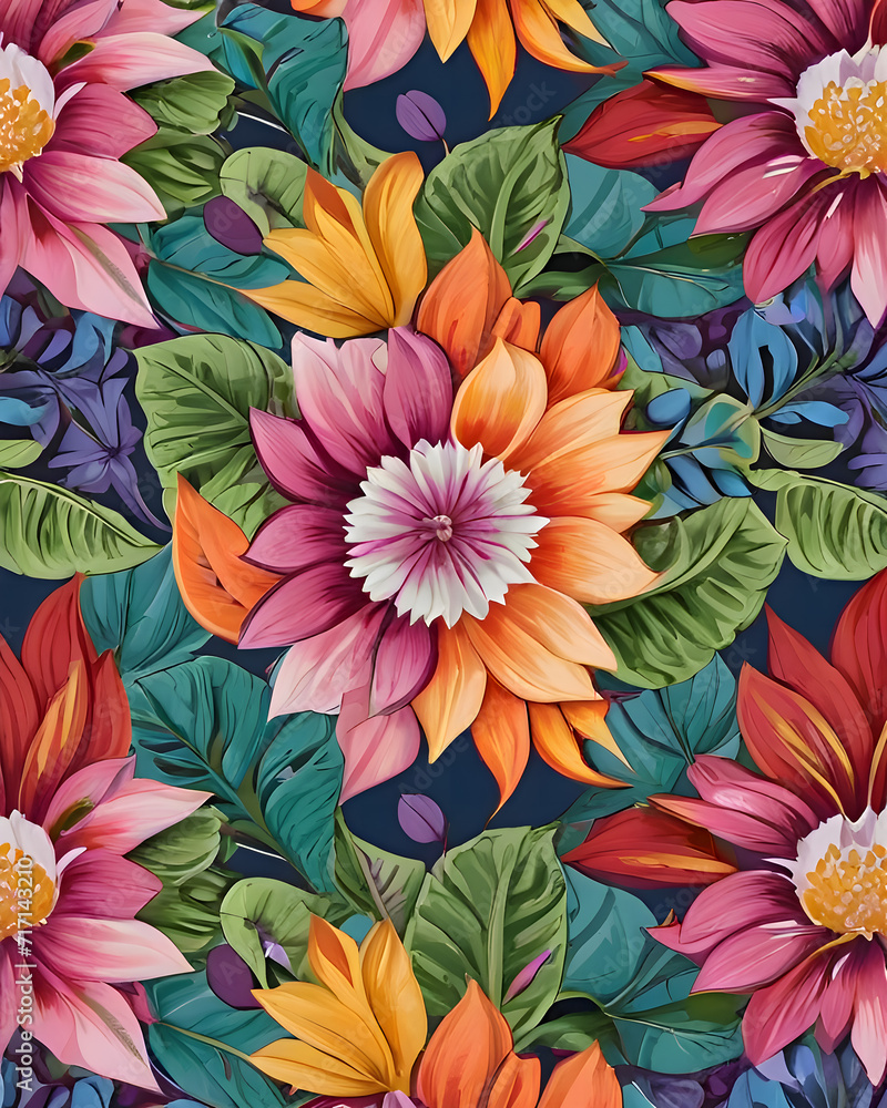 Flower, Plant And Butterfly Pattern Flower, Plant And Butterfly Pattern