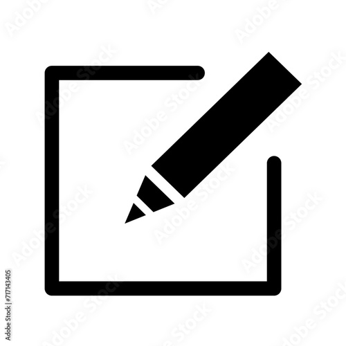 edit, pen and paper - vector icon