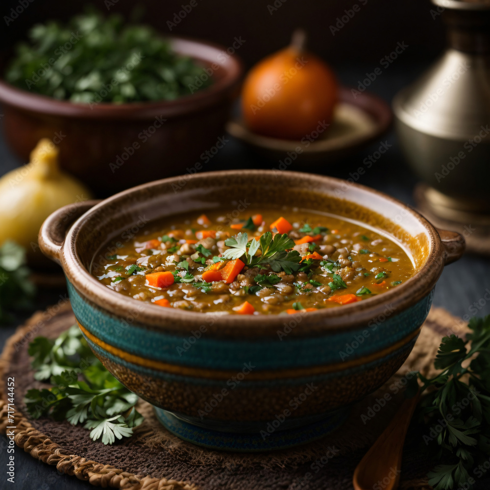 Moroccan Lentil Soup - Hearty Blend of Cumin and Coriander Moroccan Lentil Soup - Hearty Blend of Cumin and Coriander