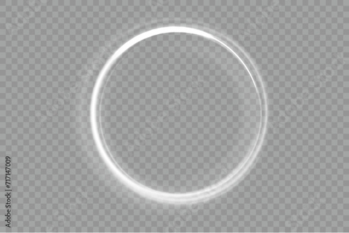 White circle glowing light explodes on a transparent background. Sparkling magical dust particles. Bright Star. Transparent shining sun, bright flash. Vector sparkles. To center a bright flash. © Alesya