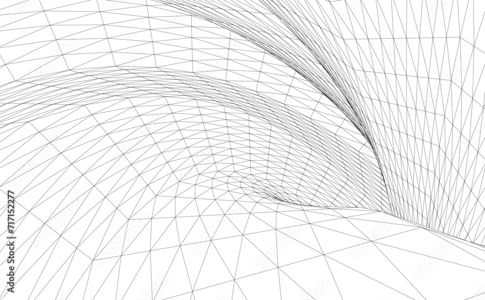 Obraz premium Abstract geometry. Structure 3d background