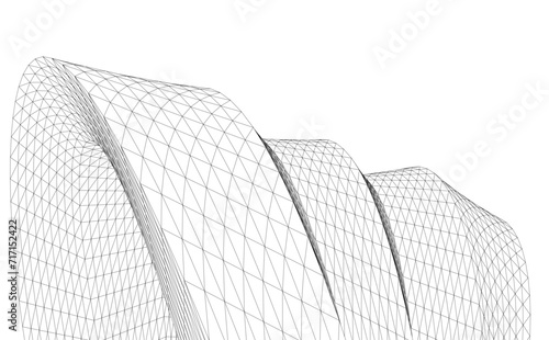 Abstract geometry. Structure 3d background © Yurii Andreichyn