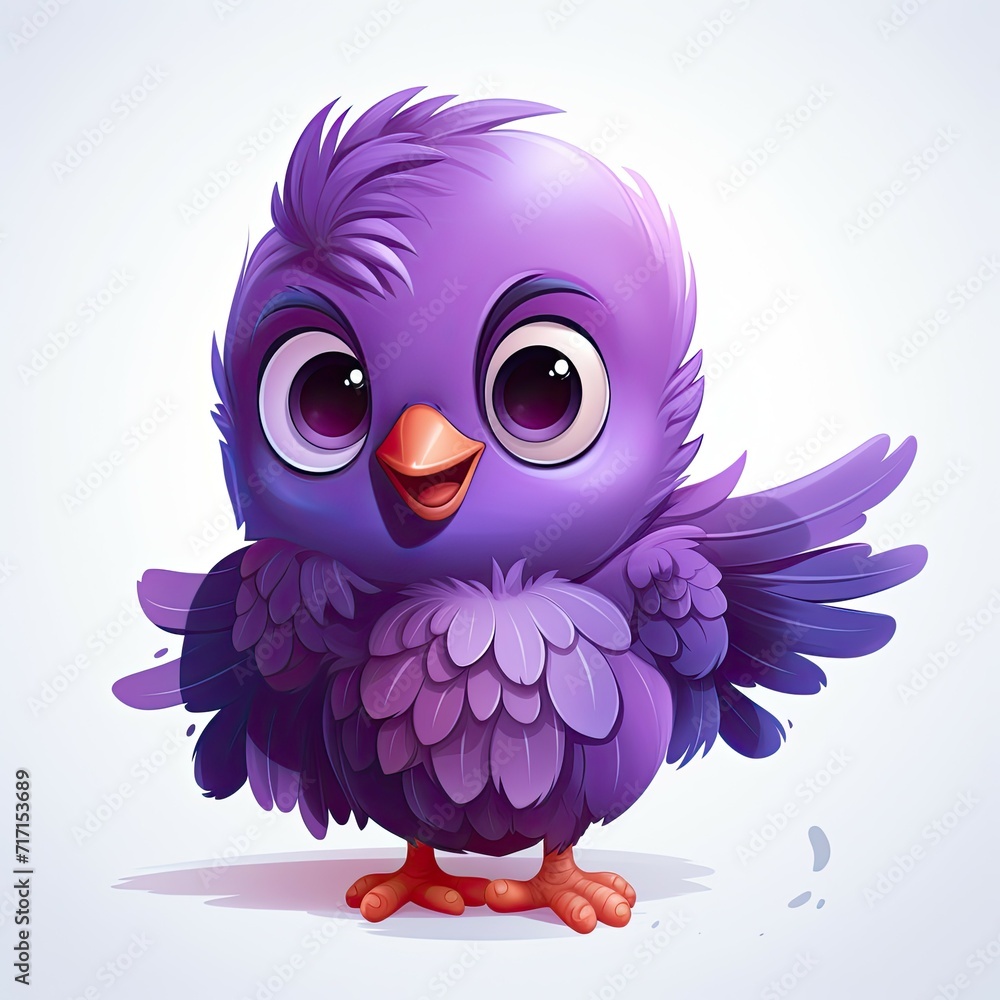 Fototapeta premium Cute cartoon bird.