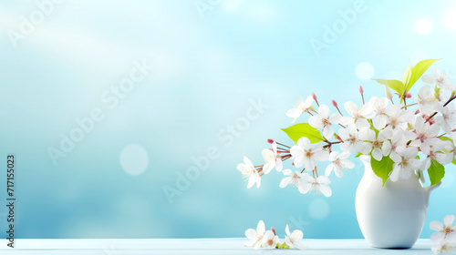 Cherry Blossom Branches in a Vase