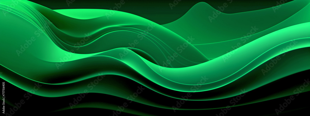 Satin - Curved Wave - Soft Green Background Satin - Curved Wave - Soft Green Background
