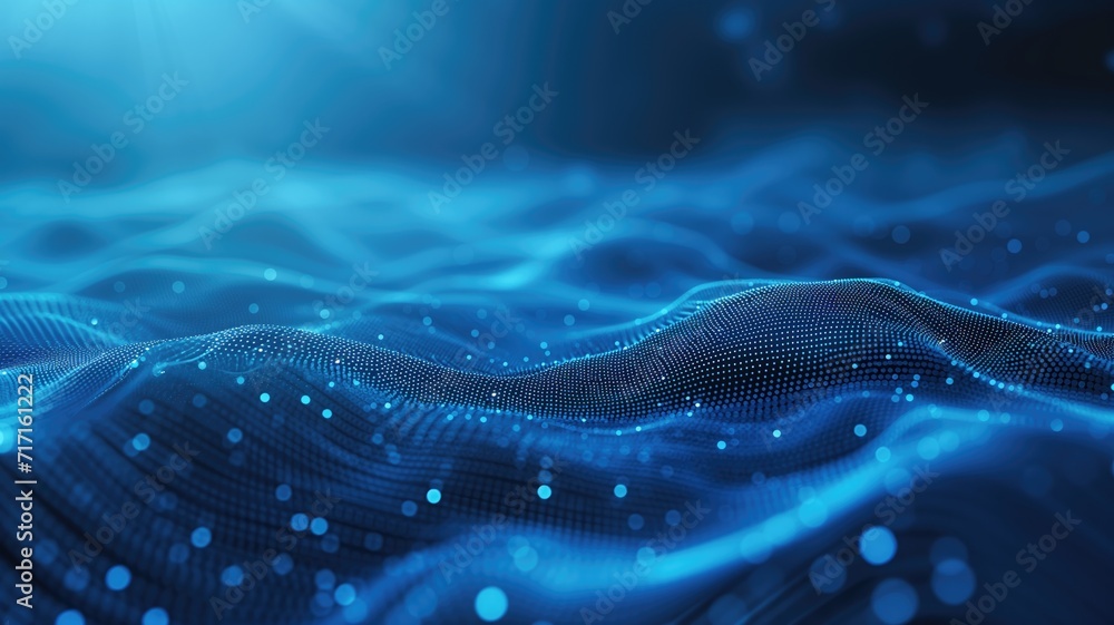 Digital blue waves with particle mesh network Digital blue waves with particle mesh network