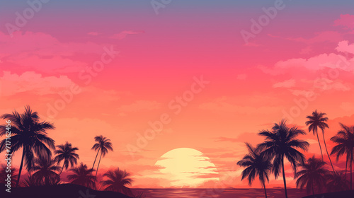 Tropical sunset gradient texture © PixelGuru