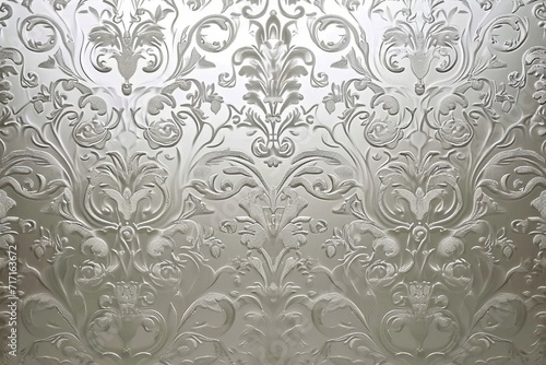 Silken Intricacy: Intricate Design on Silver Wallpaper Texture for a Refined Background