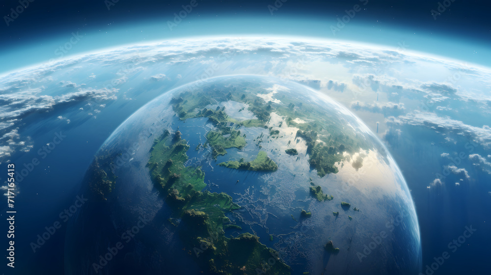 Amazing close up of the planet earth