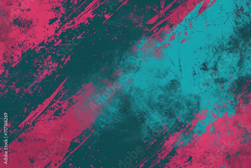 Red and turquoise grunge texture, perfect for trendy sportswear, racing, cycling, football, motocross, and travel. Versatile for backdrop, wallpaper, poster, banner design