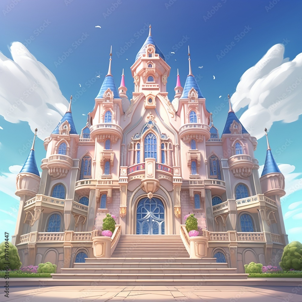 Obraz premium 3d rendering of a castle 