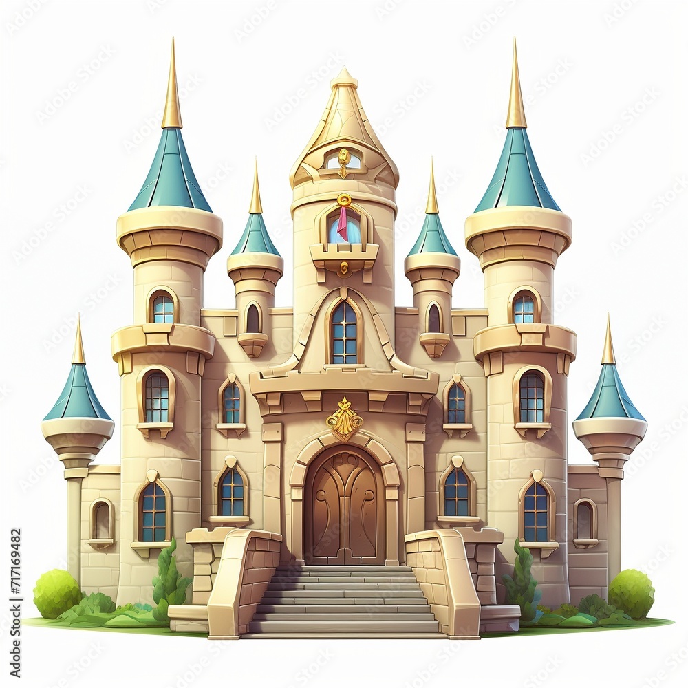 3d rendering of a castle
