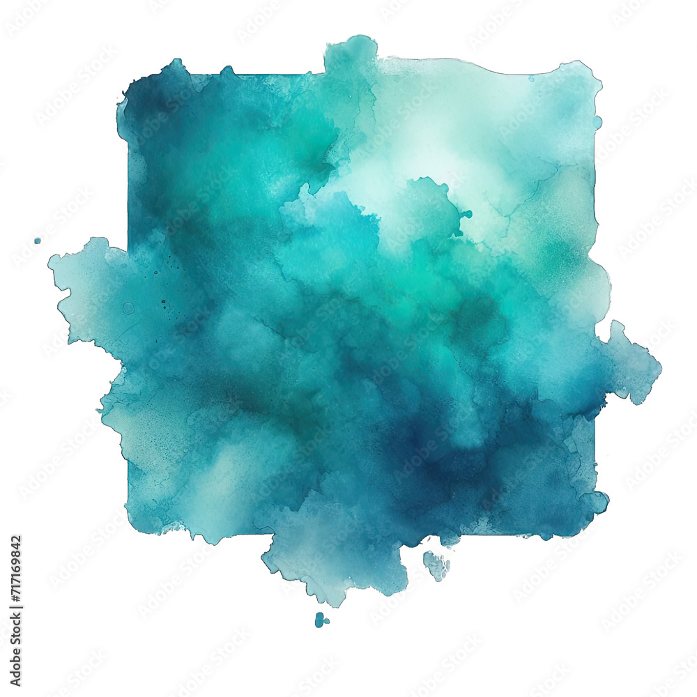 Vibrant Watercolor Abstraction: Colorful Splash on Transparent Background