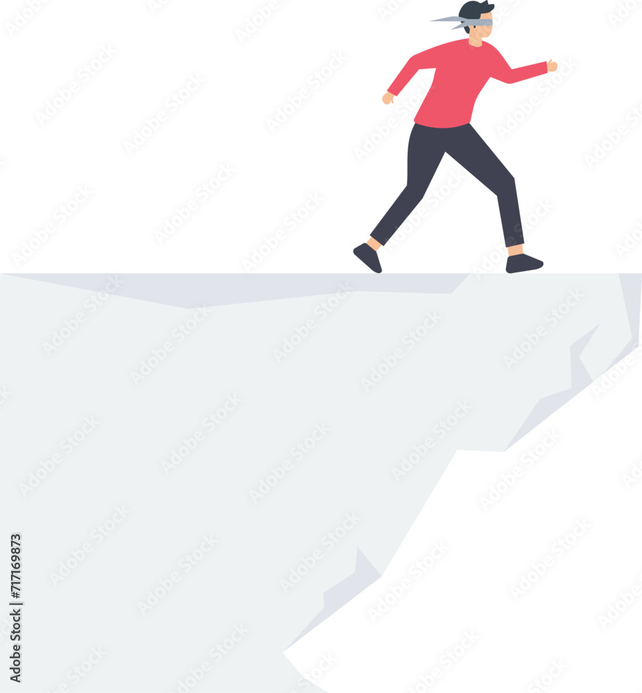 Blindfold man go for the falling, Business failure, mistake or cannot overcome difficulty or obstacle, problem or underperform employee
Blindfold man go for the falling, Business failure, mistake or cannot overcome difficulty or obstacle, problem or underperform employee