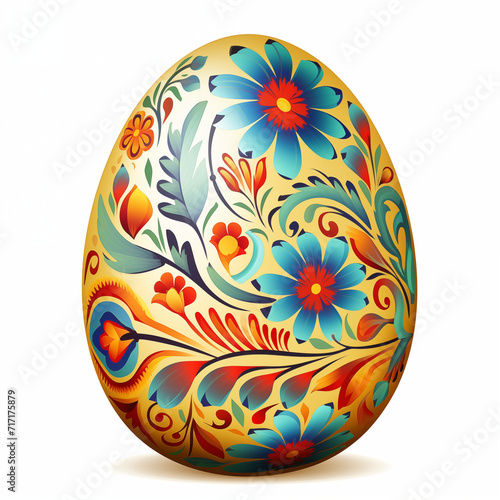 easter egg with floral ornament