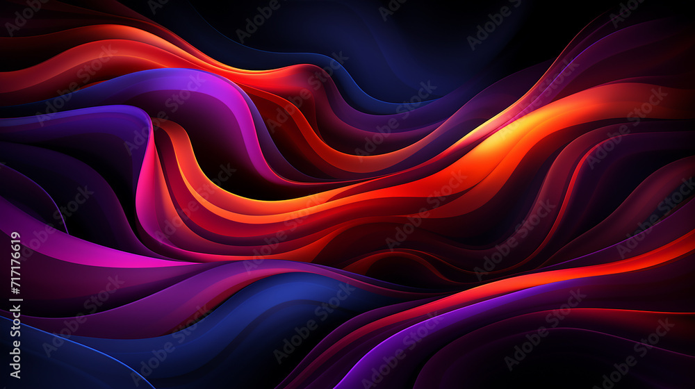 Fototapeta premium Free_vector_abstract_background_with_flowing_lines_de