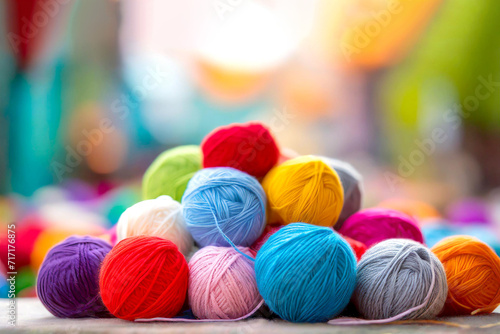 Verschiedene bunte Farben Wolle 